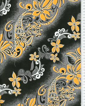Polynesian fabric ANOE Black - Tissushop
